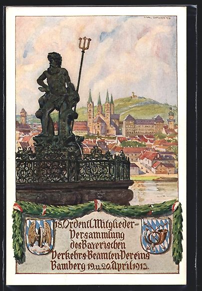 Cancelleria postale: Bamberg, 18. Ordentl. Mitglieder-Versamm – Usato da Berlin venduto da bartko-reher