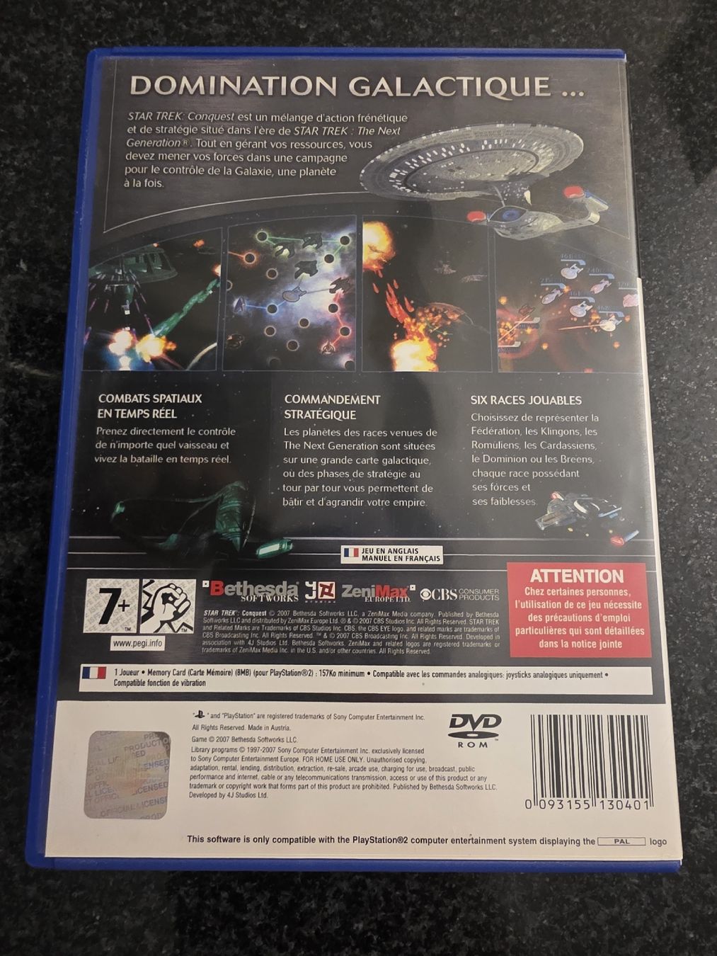 Jeux: Star Trek Conquest PS2 – D'occasion à Chavornay par Crash37 1