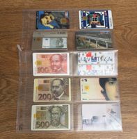 Telefonkarten Sammlung mit Banknoten aus Europa, Top!