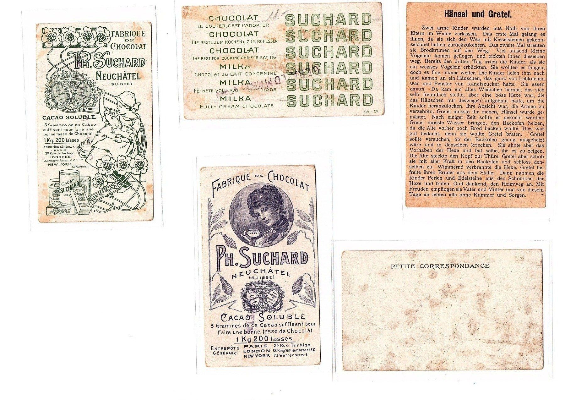 Sammelbilder & Trading cards: Sammelbilder 5 St. Schweizer Schokolade 1900 – Gebraucht aus Mörschwil von antiksalon21 1