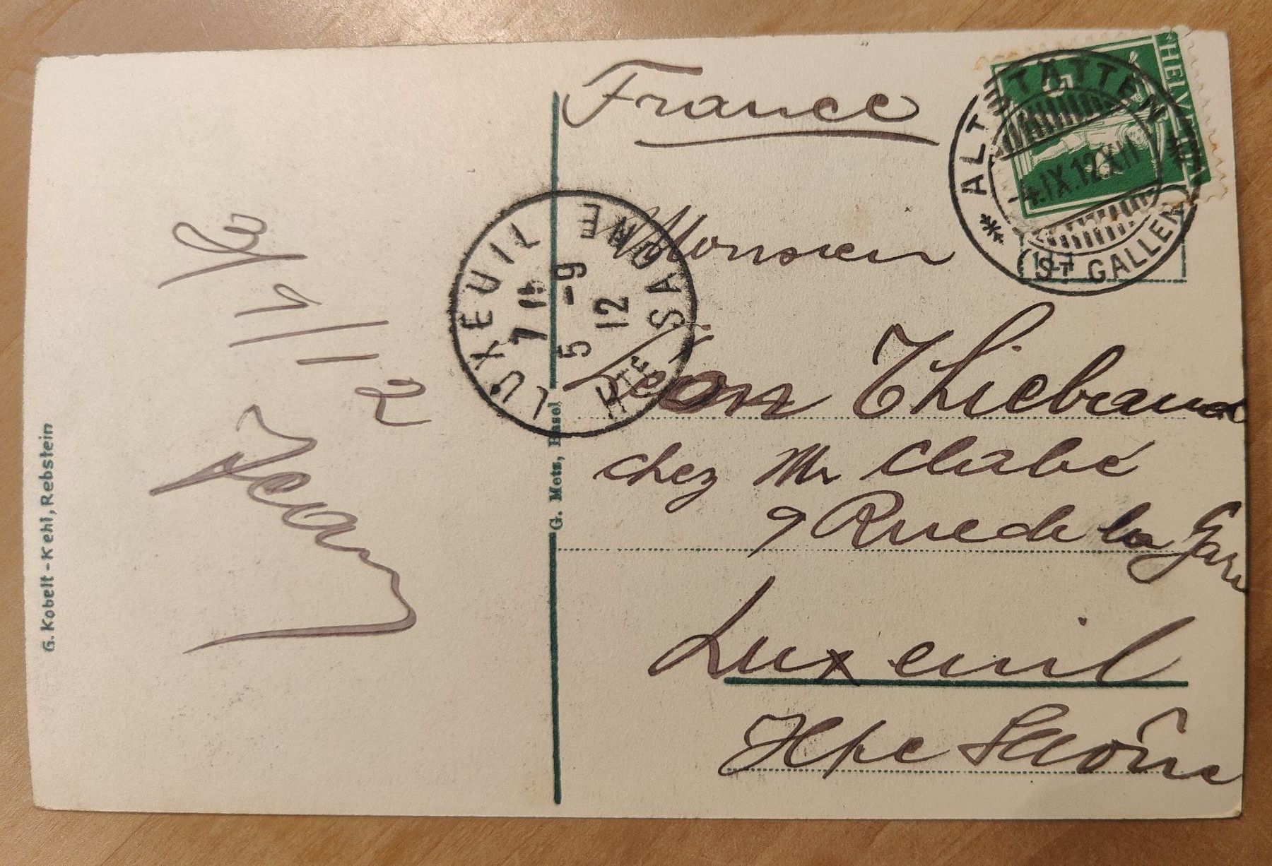Cartoline postali: Rebstein um 1910 – Usato da St. Erhard venduto da Chaeferli6 1