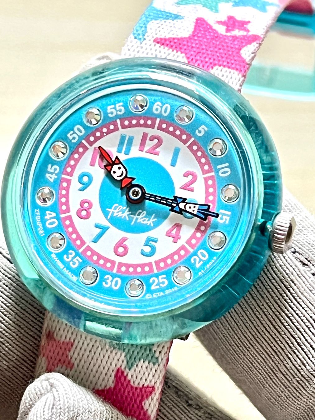 Flik Flak Orologi: Coole Flik Flak Kinderuhr mit Sternen – Usato da Grenchen venduto da chththl 5