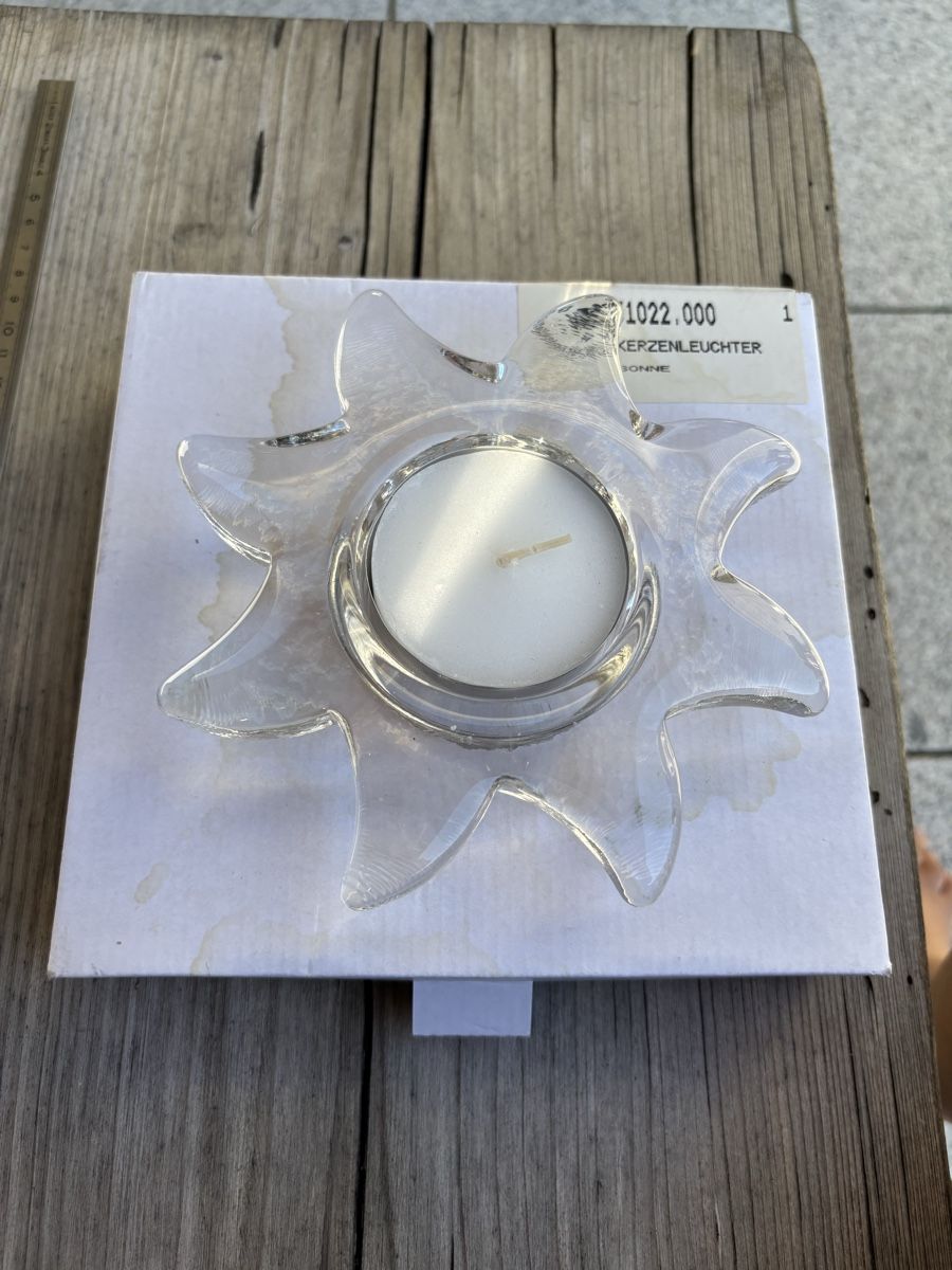Glasi Hergiswil Kerzenständer: Glas-Kerzenleuchter Sonne, Hergiswil – Gebraucht aus Würenlos von Ashley24 2
