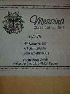 Musikinstrumente: Messina 67279 4/4 Konzertgitarre – Gebraucht aus Birmensdorf ZH von CCBlum 2