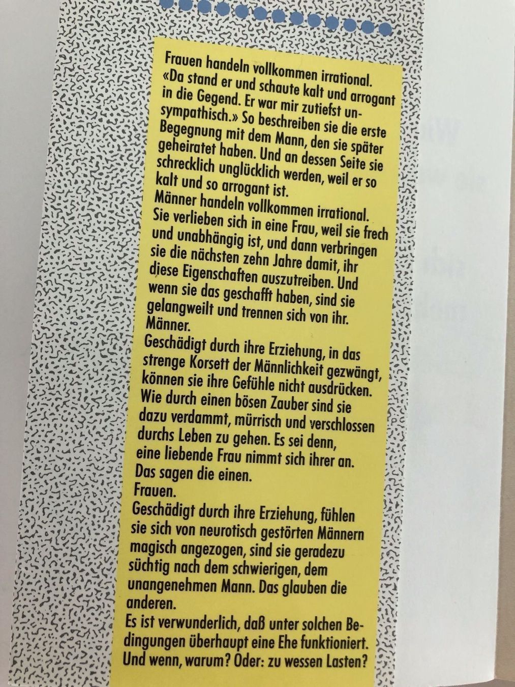 Bücher: Lasst endlich die Männer in Ruhe – Gebraucht aus Bottmingen von marktplatz-buecher 2