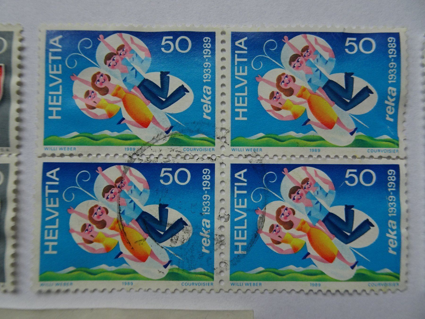 Alle Briefmarken: Div. 4er-Blocks – Gebraucht aus Aadorf von Chnorli-Furz 2
