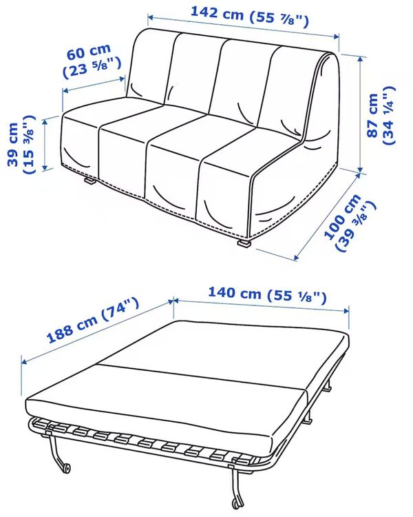 Bettsofa Lycksele (IKEA) 140 cm breit Kaufen auf Ricardo