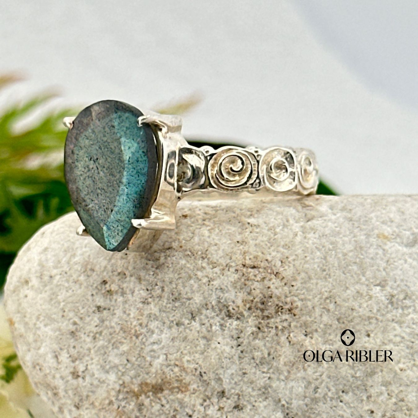 Olga Ribler Anelli: Unikate Labradorite Ring  -  Sterling Silber 925 – Nuovo (secondo la descrizione) da Luzern venduto da Schmuckoutlet 8
