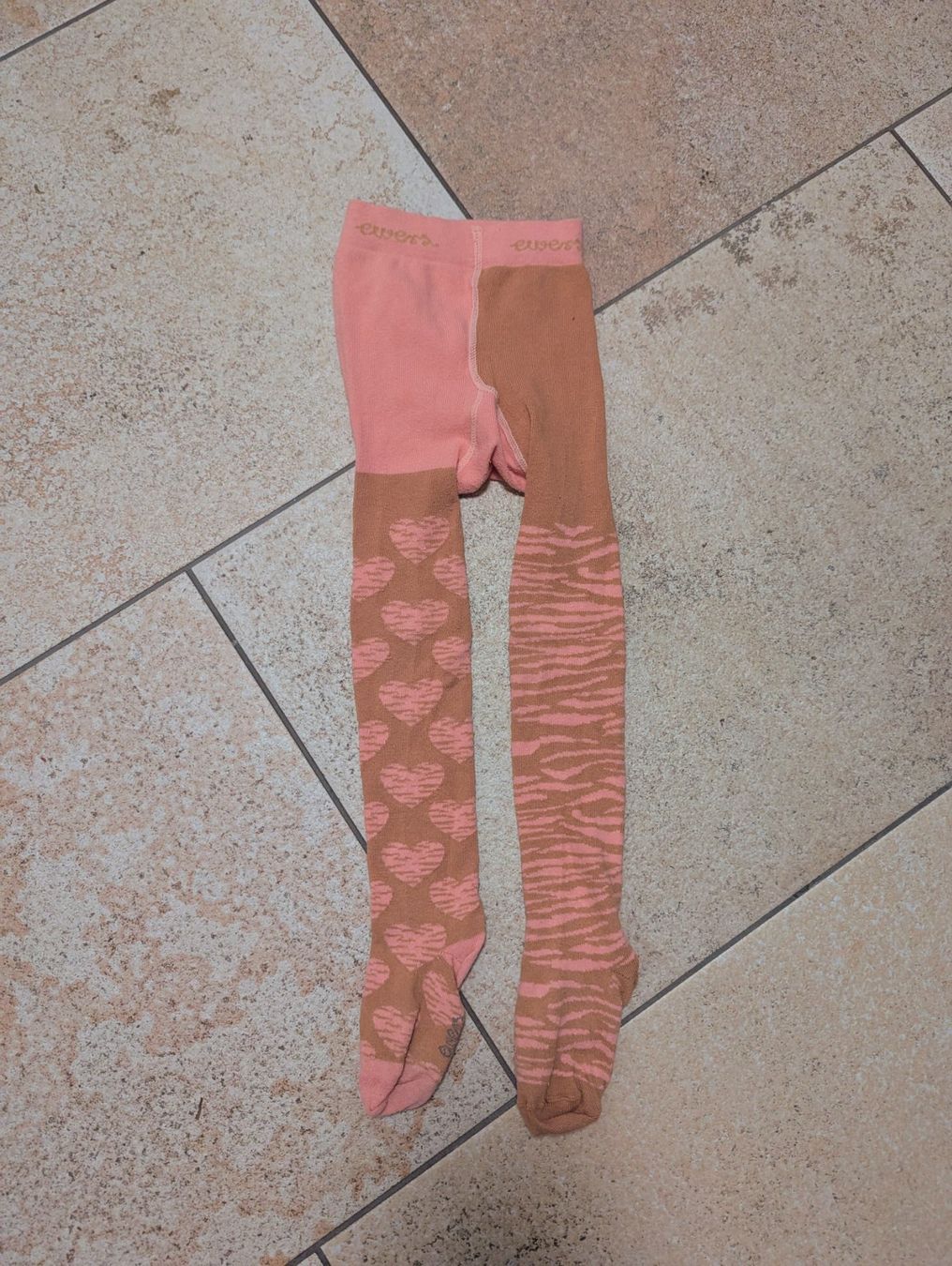 Calze & Collant: Warme Strumpfhose von Evers, Zebra & Herz Muster, Gr 92-98 – Usato da Zürich venduto da kul_dw6v