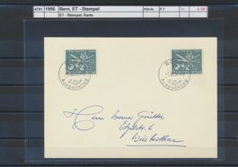 1956 Bern, "ET - Stempel", Karte