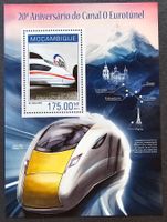Mosambik-Mi Block 884 ** (2014) Bahnmotive