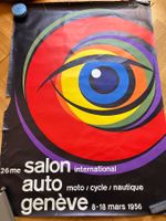 Plakat Auromobilsalon Genf 1956 Edi Hauri