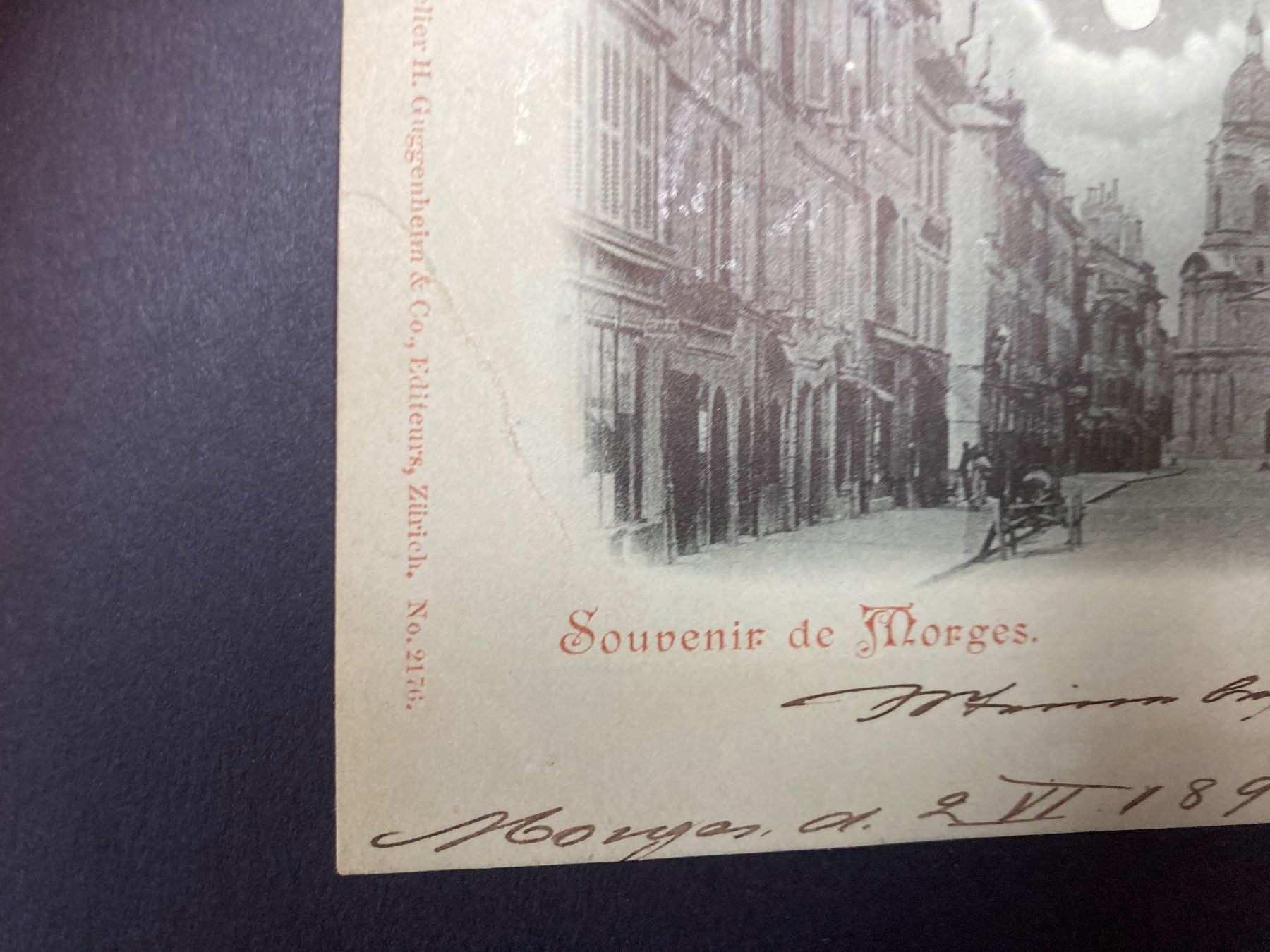 Cartoline postali: Souvenir de Morges  - Jahr 1898 – Usato da zürich venduto da papalapa 2