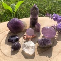 ✲ Lila Set Kristall Sammlung ✲ 266g/Lot 9 Stk Amethyst