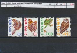 1995 "Bedrohte einheimische Tierarten", ** postfrisch