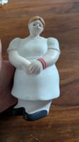 Keramikfigur Frau weiss Kleid ca. 17cm