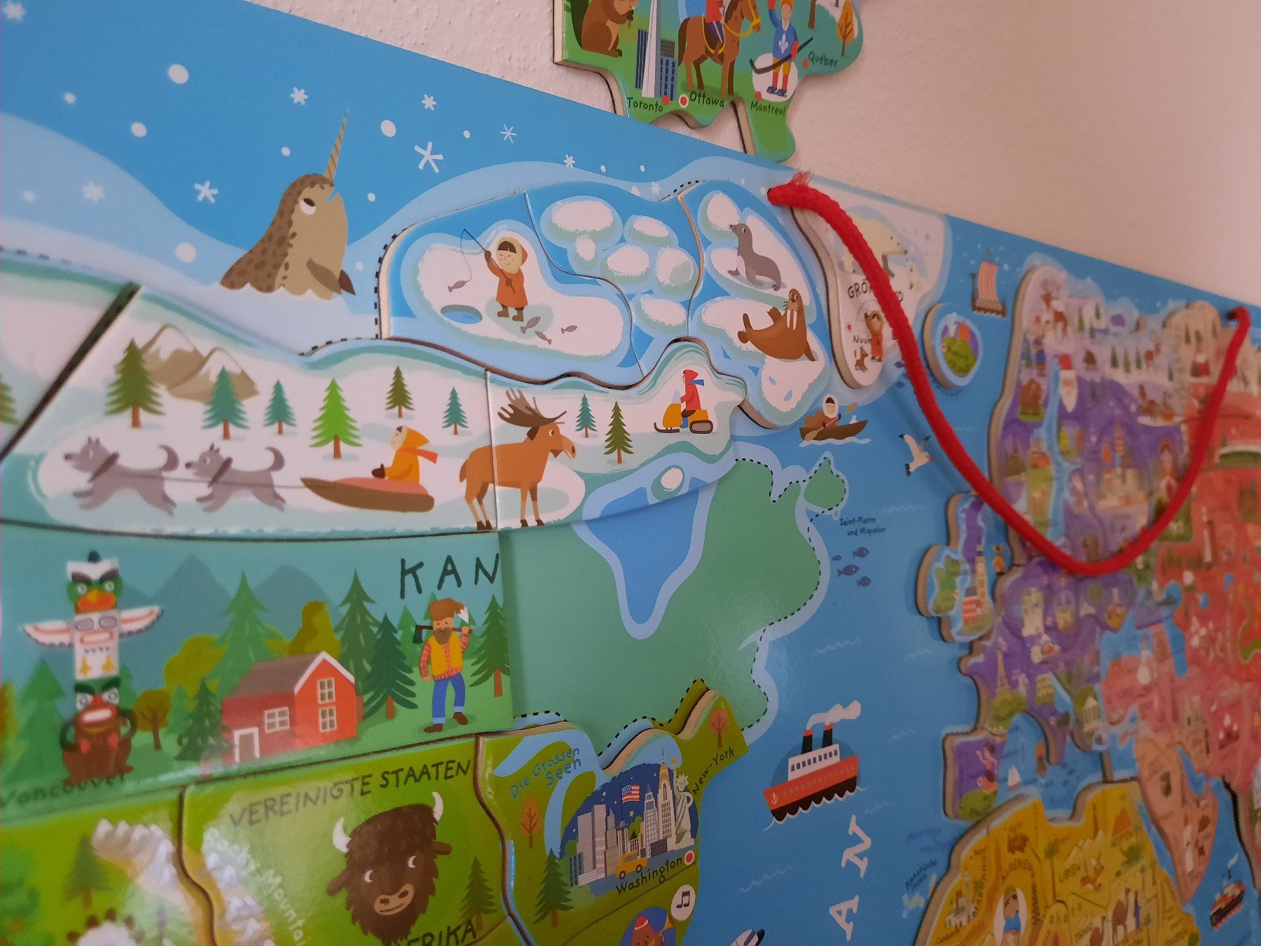 Janod Puzzle: Puzzle Weltkarte von Janod – Usato da Ehrendingen venduto da Glsa 4