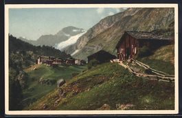 AK Zermatt, Häuser in Zmutt