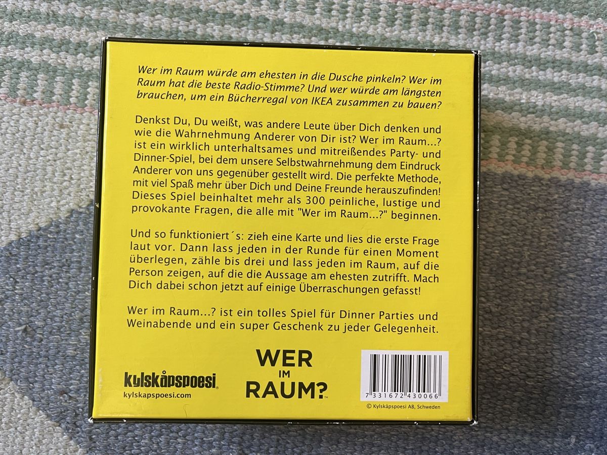 Giochi: Partyspiel: WER IM RAUM? – Nuovo (secondo la descrizione) da Muttenz venduto da murielle4132 1