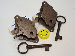2 Möbel Schlösser mit Schlüssel, DM3cm, DLS (LOT3041#MBS3)