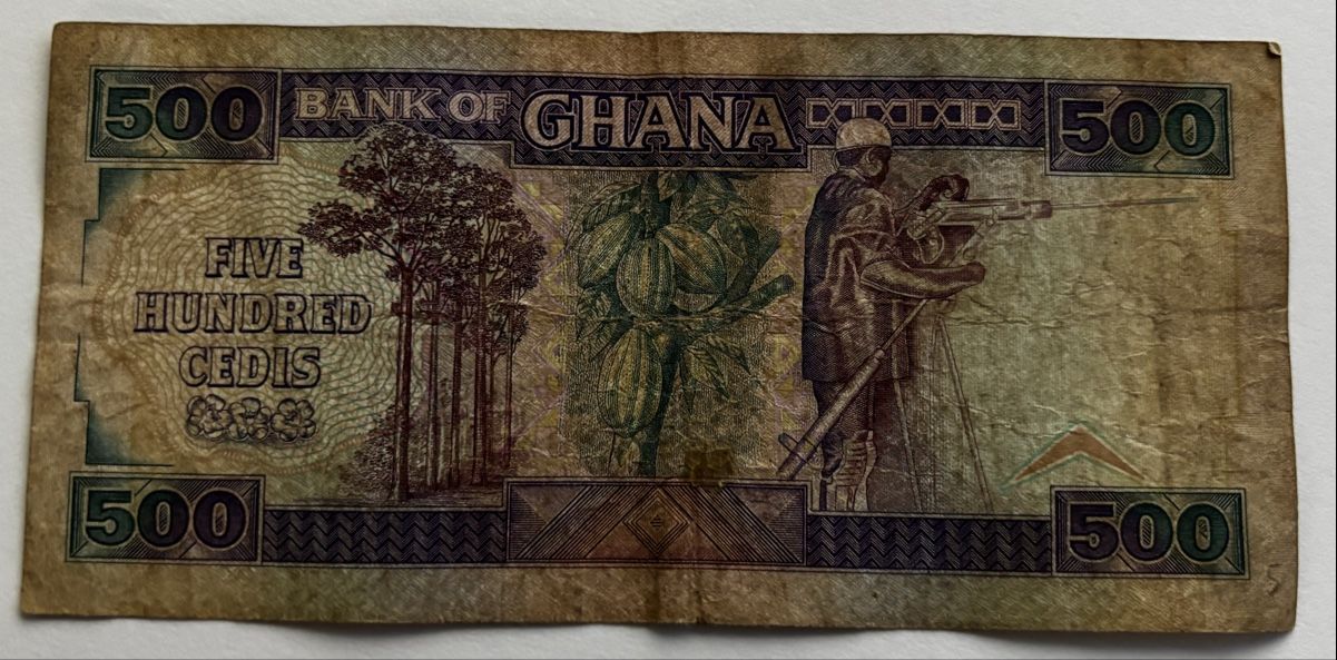 Banconote: Ghana 500 Cedis 1989 – Usato da Algetshausen venduto da Carrhard 1
