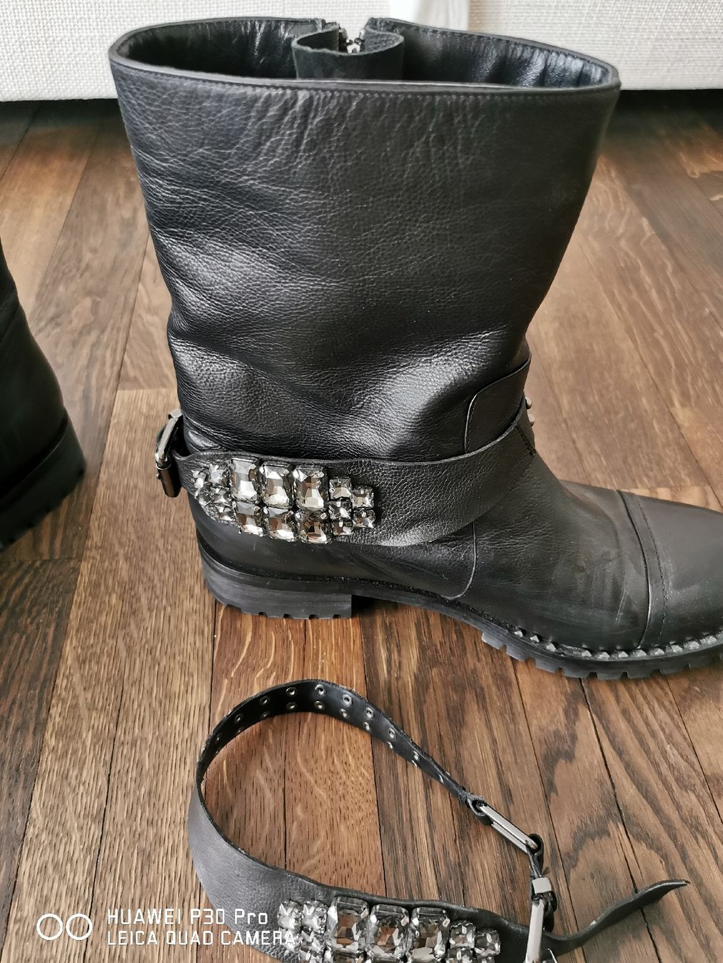 Damenschuhe: Sasha Fabiani Lederstiefel, schwarz, Gr 40, mit Glitzerstein – Gebraucht aus Erlenbach ZH von alisamilana 6