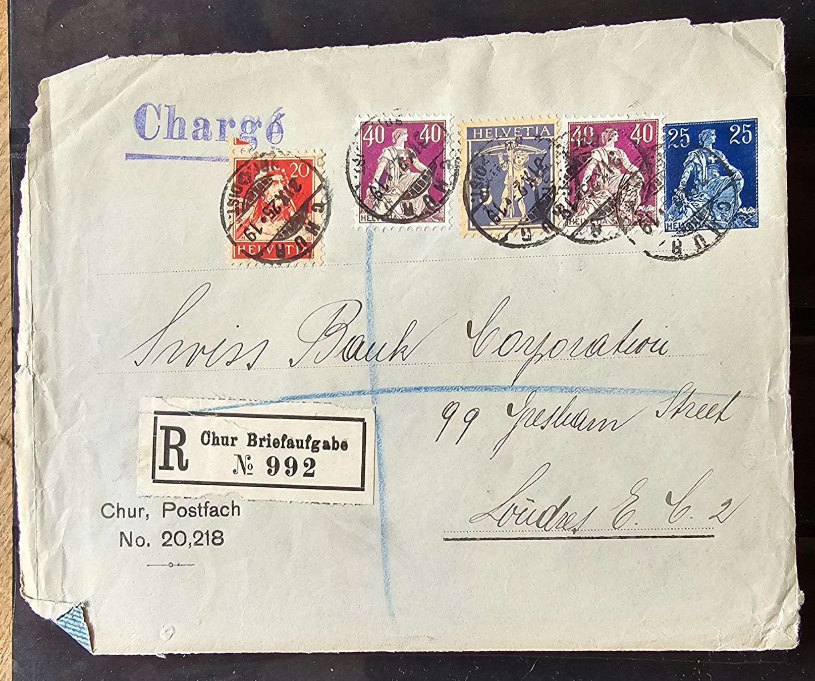 Tutti i francobolli: Briefstück CHUR - Lourdes 1925 – Usato da Les Valettes venduto da Nuba1