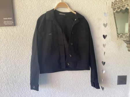 Neue schwarze Jeansjacke /Übergangsjacke von NILE, Grösse XS