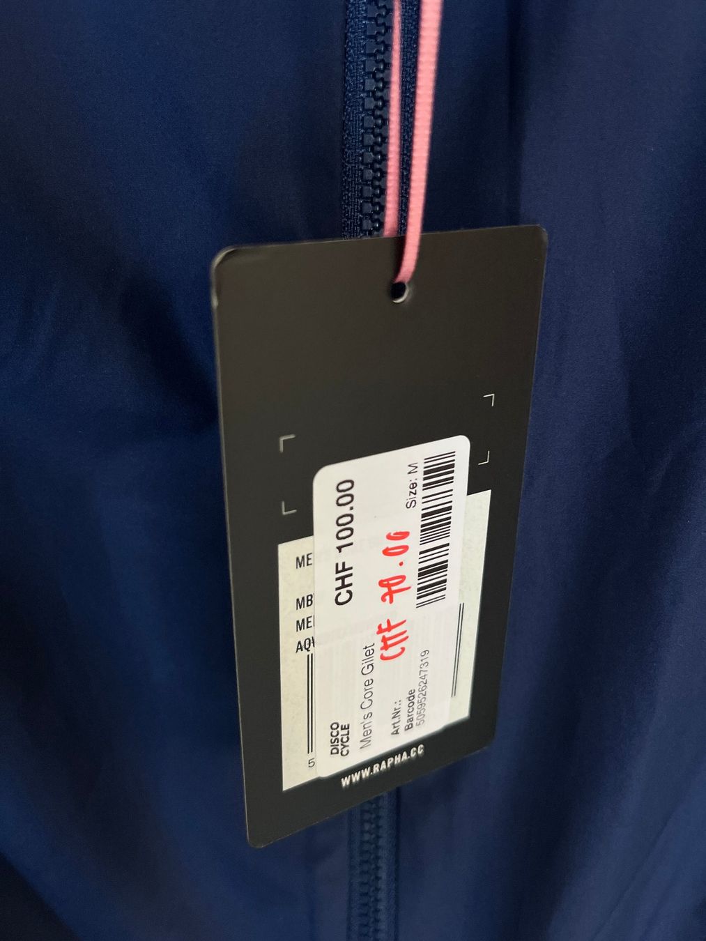 Rapha Gilet & Giacche: % Rapha - Men's Core Gilet - Navy M – Nuovo e nell'imballaggio originale da Bern venduto da Disco_Cycle 2