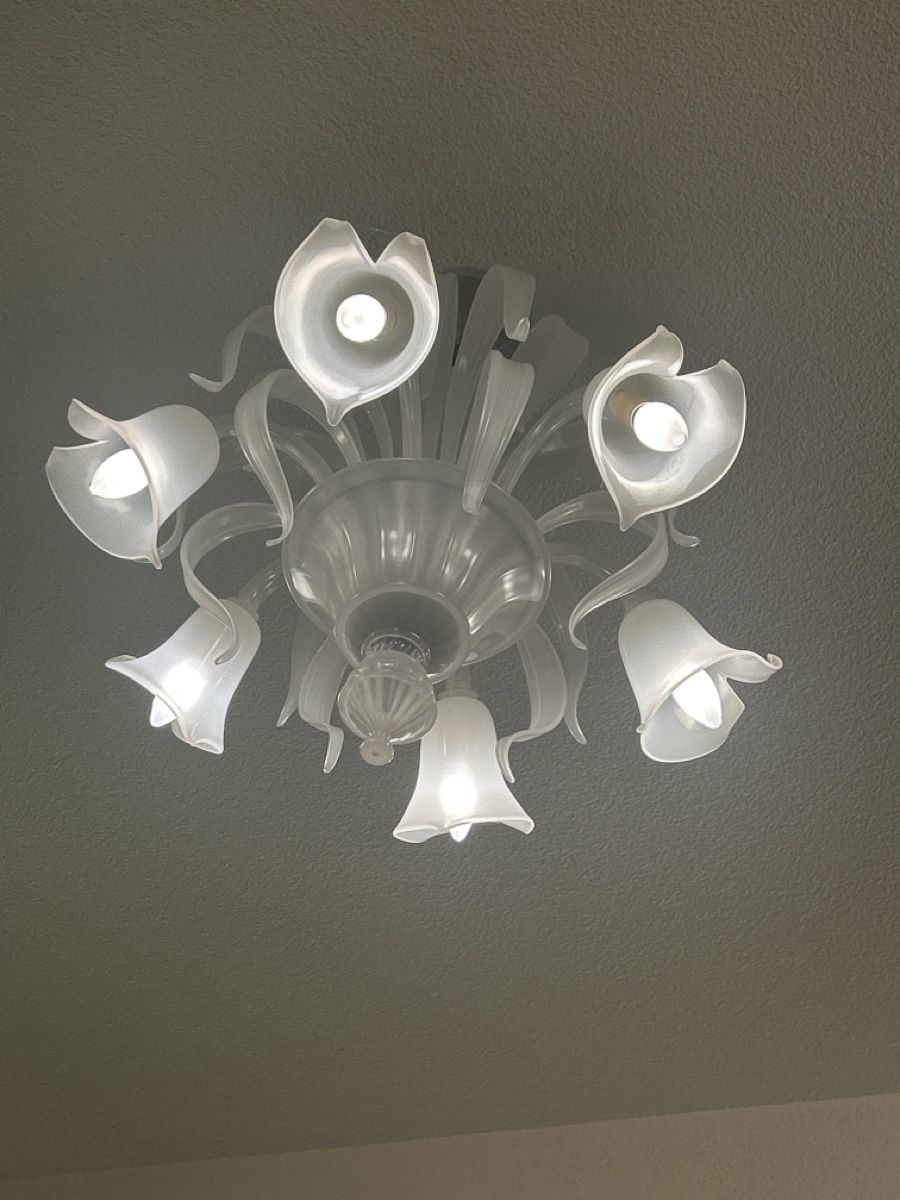 Lampade: Schöne Murano Deckenlampe mit Blumenmuster – Usato da Herrliberg venduto da sunnydani