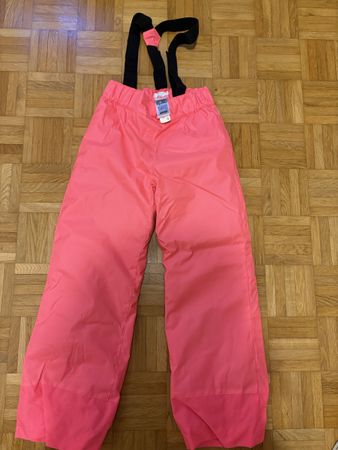 Pantalone sci Decathlon rosa taglia 125-132 cm