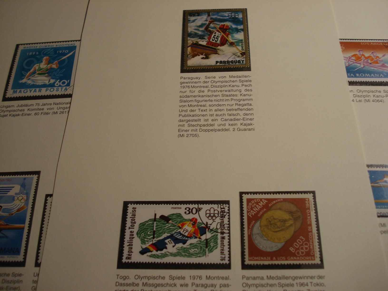 Alle Briefmarken: Lot Marken Thema Kanufahren – Gebraucht aus Niederwil AG von morostahu 1