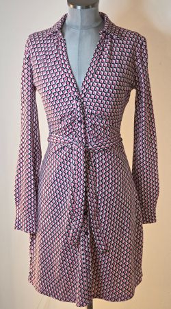 S 34/36 COSTES NL leichtes Basic Blusenkleid midi langarm