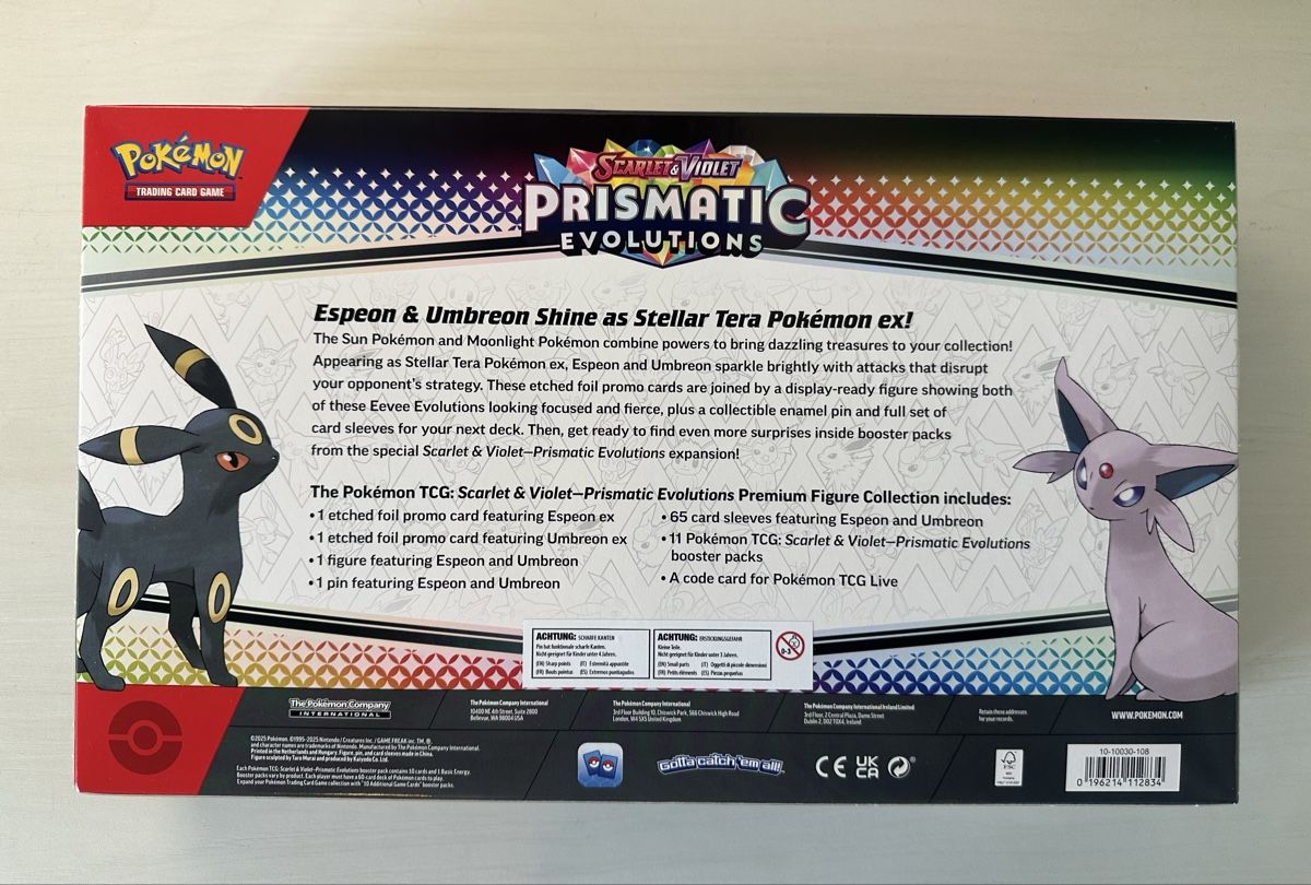 Pokémon Carte collezionabili: Pokémon Prismatic Evolutions Premium Figure Collection Box – Nuovo e nell'imballaggio originale da Breganzona venduto da willi_17 1