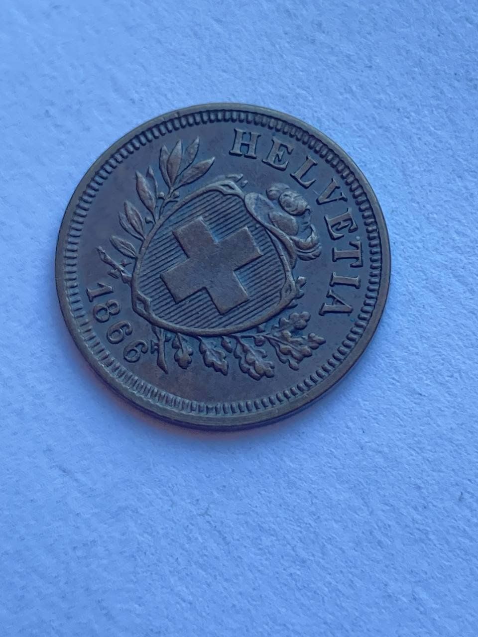 Alle Münzen: Schweiz 1 Rappen 1866 – Gebraucht aus Muralto von manueldisaba01 2