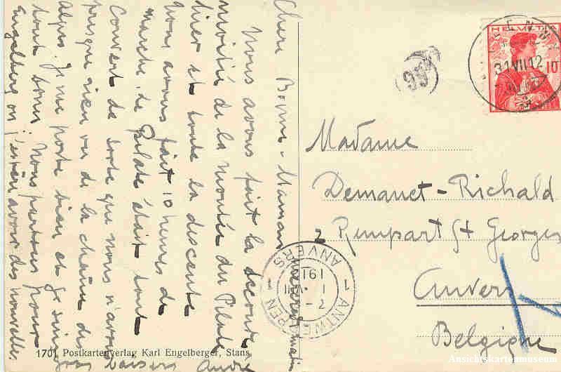 Cartoline postali: Wolfenschiessen + 1912 – Usato da Emmenbrücke venduto da teestube 1
