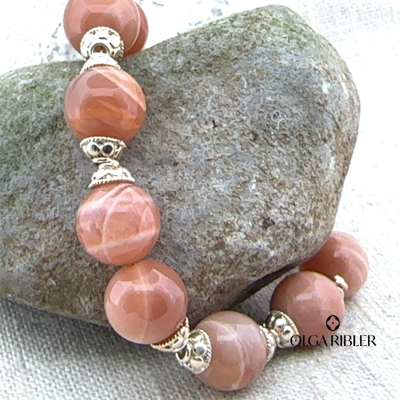 Olga Ribler Armbänder & -reifen: Unikates Achate  Armband Sterling Silber – Neu (gemäss Beschreibung) aus Luzern von Schmuckoutlet
