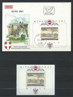 WIPA 1981, Wien, Ersttagscouvert+Block
