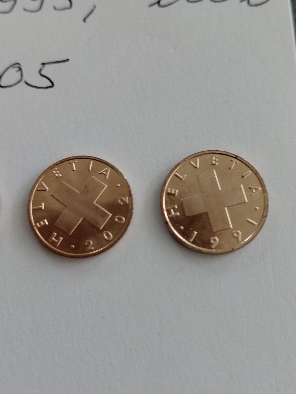 Tutti le monete: 4x 1 Rappen ab 1991 – Usato da Bonaduz venduto da topolino052 2