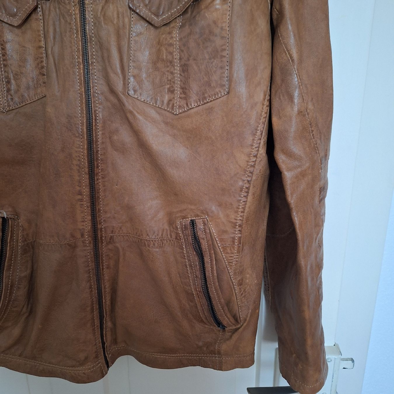 Jacken: Lamm Nappaleder, Lederjacke, Gr. L, braun – Gebraucht aus Winterthur von Goldpipau 2