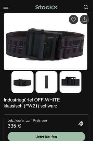 OFF WHITE GÜRTEL „INDUSTRIAL“
