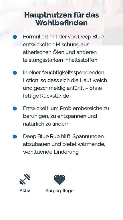 Kosmetik-& Massageliegen: Dõterra Deep blue Rub 120 ml – Neu und originalverpackt aus Lyss von Infinia 2