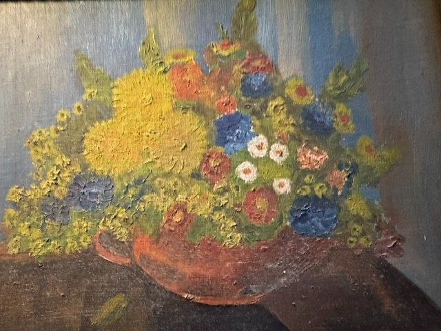 Gemälde: Blumen Stilleben anfangs ca. 1920 – Gebraucht aus Osterfingen von ducdecarignan