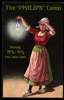 holländisches Mädchen mit einer Lampe 
