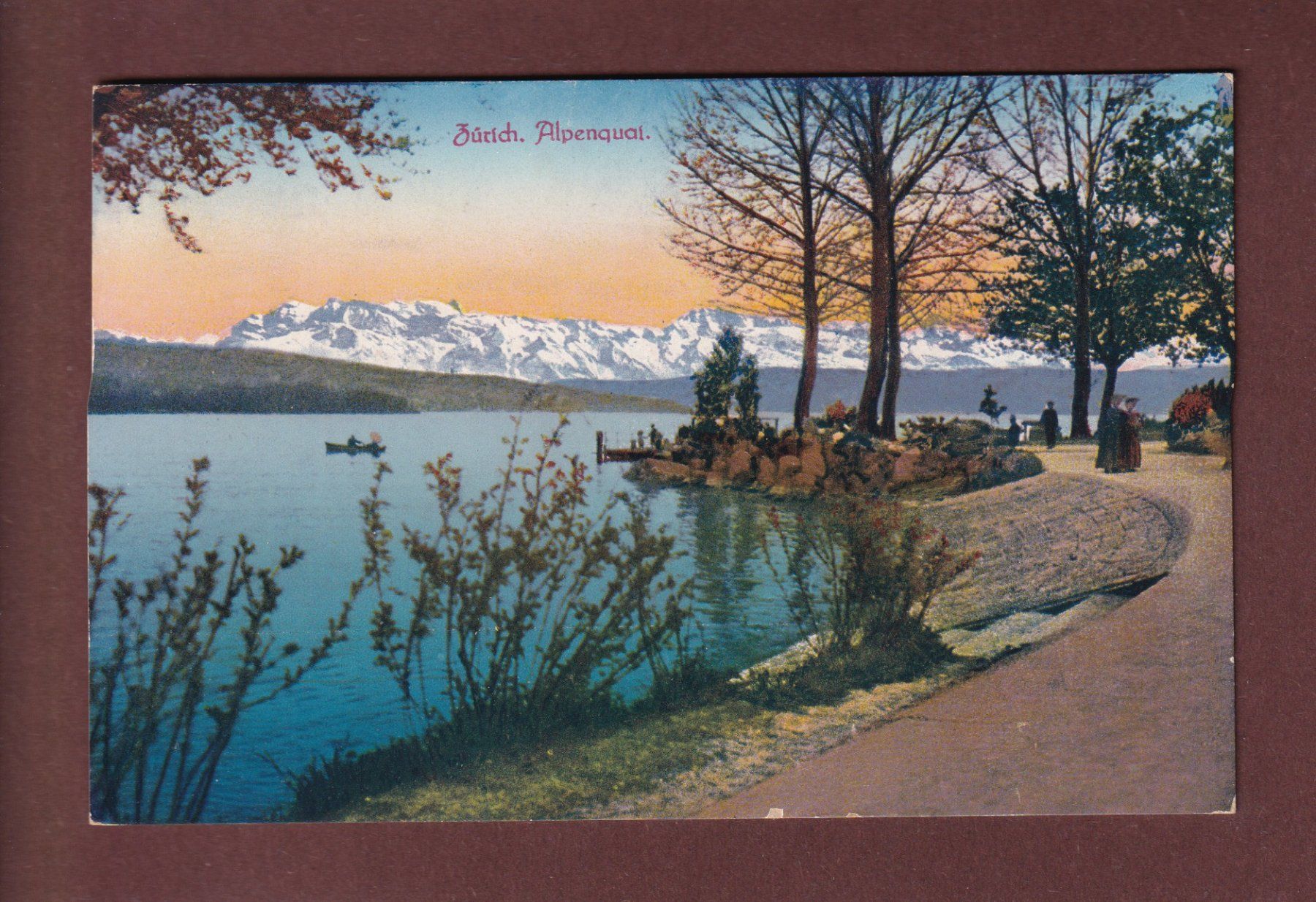 Ansichtskarten: ZÜRICH - Alpenquai - 1922 – Gebraucht aus Pully von nicecards-shop