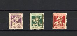 Pro Juventute 1916: komplette Serie Trachtenbilder, postfr.
