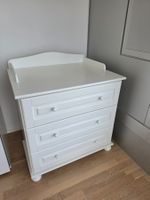 Wickelkommode weiss mit 3 Schubladen & Wickelaufsatz