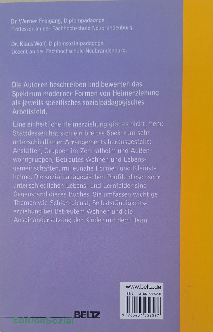 Libri: Heimerziehungsprofile von Werner Freigang & Klaus Wolf – Usato da Zug venduto da Sdoerfli 1