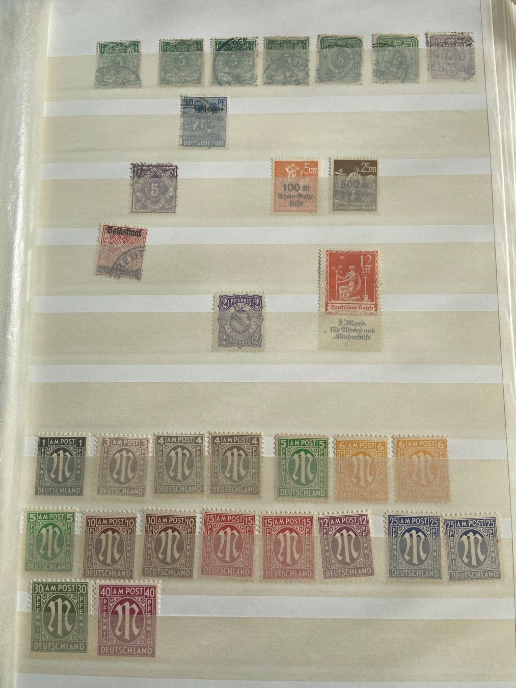 Tutti i francobolli: Stamp Collection Diverse Germany 6 pages – Usato da Collex venduto da RCXGJ 1