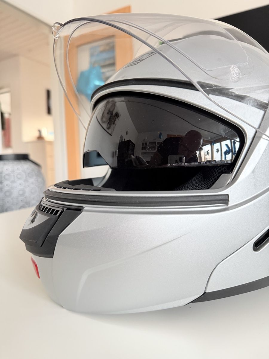 Caschi & visiere: Nolan N90-2 Klapphelm silber Gr. S Motorradhelm – Usato da Fraubrunnen venduto da 5baechers 3